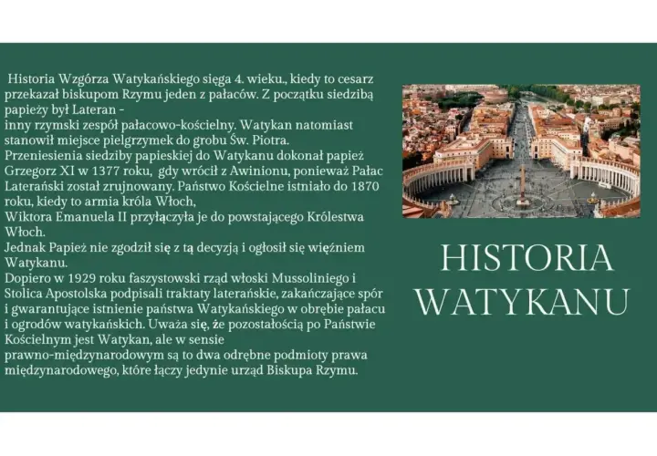Watykan to państwo, którego historia sięga IV wieku. Na zdjęciu Plac Świętego Piotra.