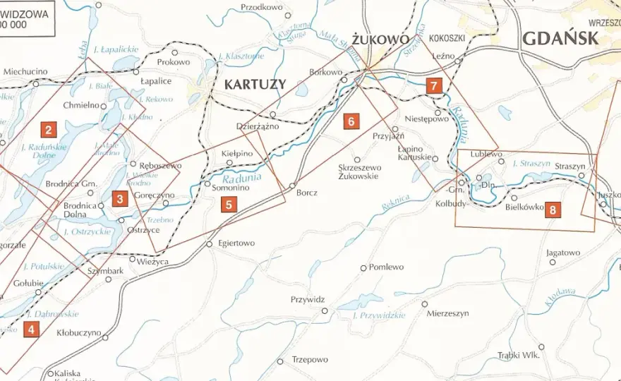 Skorzewo - Kaszuby. Spływ Trzebiochą i okolice - Plan wyjazdu
